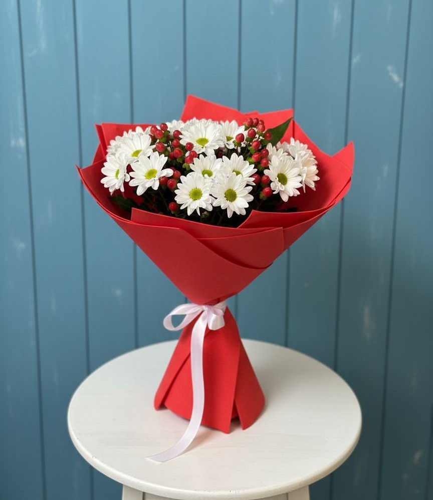 Букет цветов из: Хризантемы в Праслово