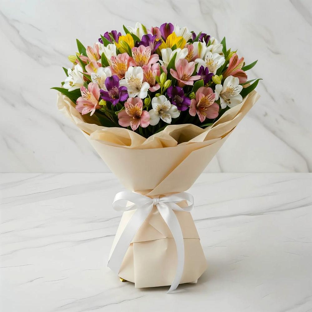 Букет цветов из: Альстромерии в Праслово