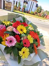 Букет цветов из:  Герберы #REPLACE_PRED# Праслово