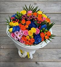 Букет цветов из:  Розы и Хризантемы в Праслово