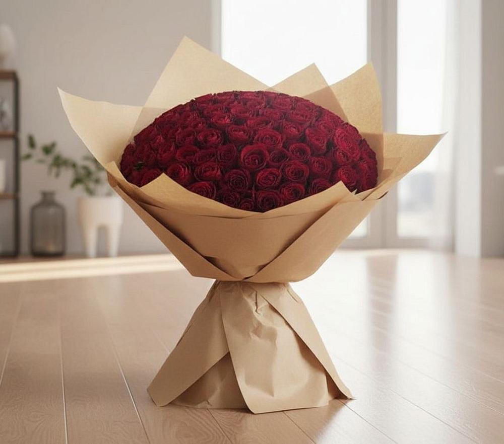 Букет 101 Красная роза в Праслово