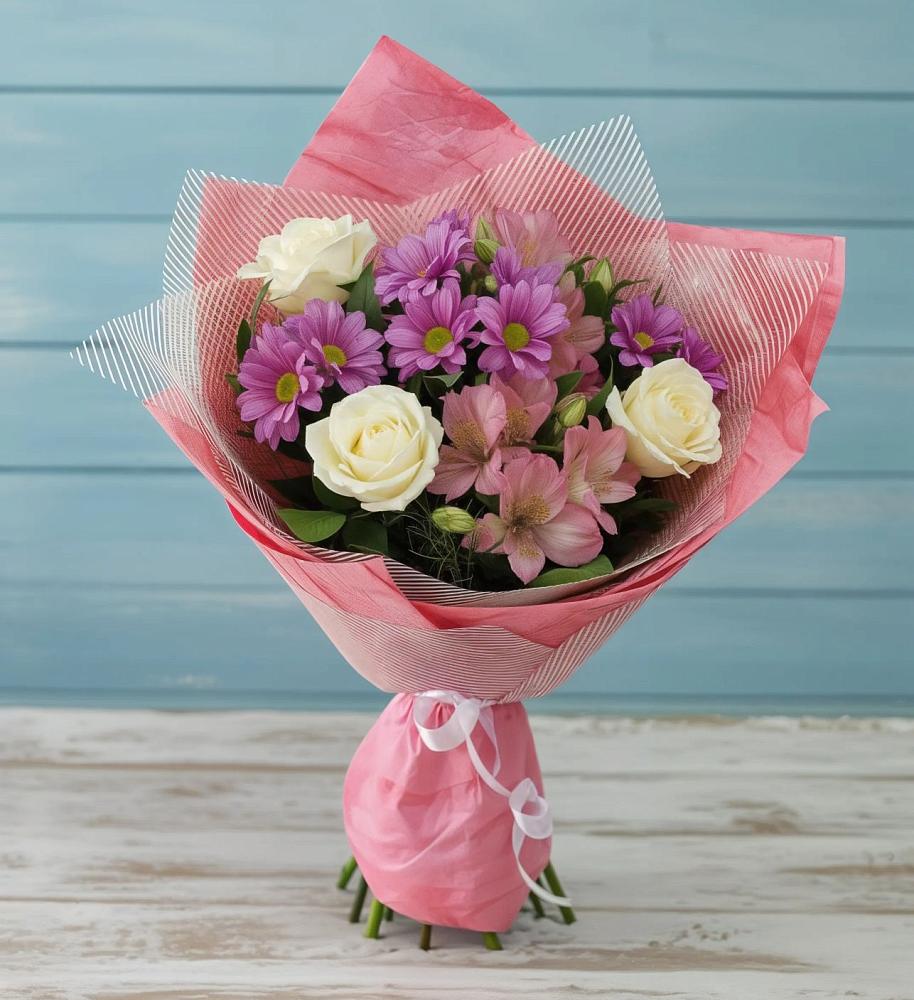 Букет цветов из: Герберы в Праслово