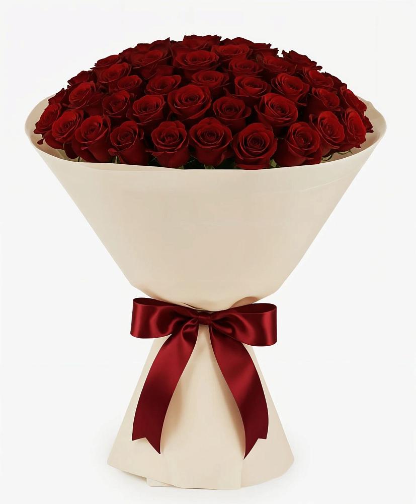 Букет 101 Бордовая роза Блэк Бакарра в Праслово